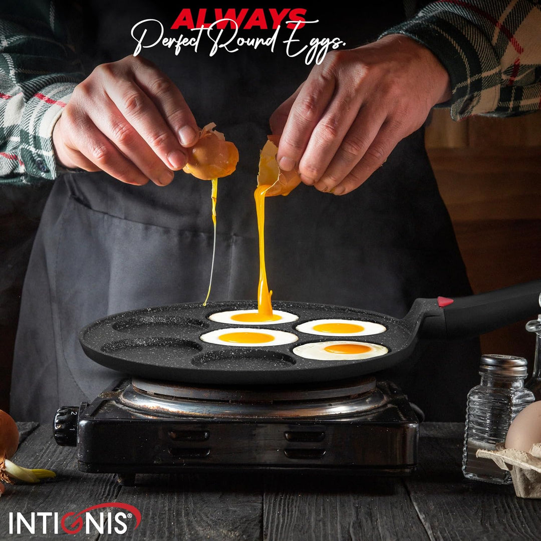 INTIGNIS Pancake Pfanne Spiegeleipfanne - Ø27cm mit Greblon Ceramics -Beschichtung | Induktion Ceran