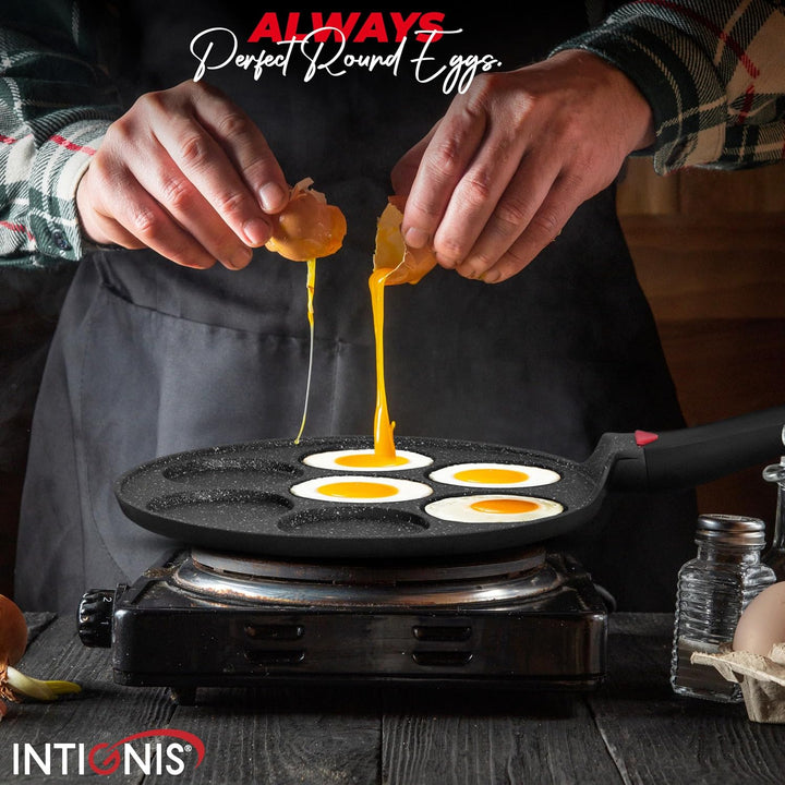 INTIGNIS Pancake Pfanne Spiegeleipfanne - Ø27cm mit Greblon Ceramics -Beschichtung | Induktion Ceran