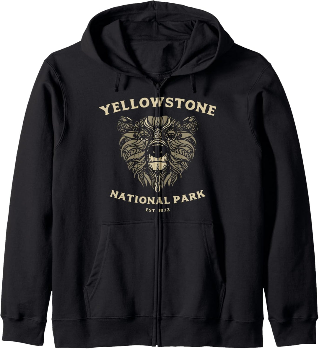 Artistic Grizzly Bear Yellowstone National Park Kapuzenjacke