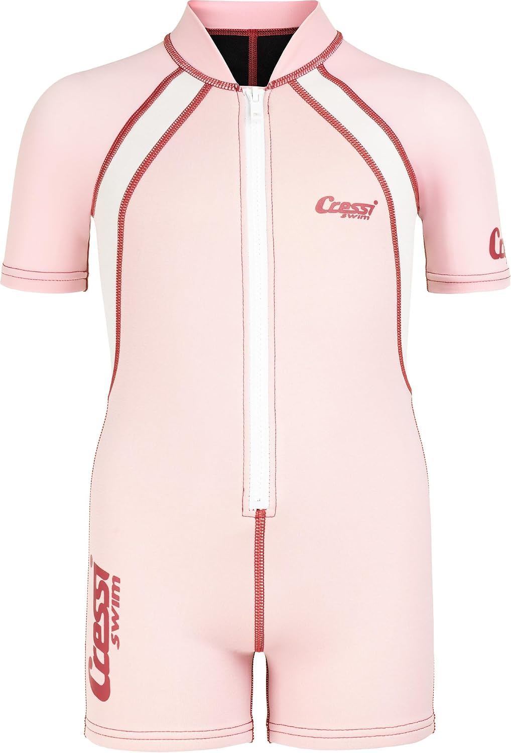 Cressi Kid Shorty Wetsuit 1.5 mm - Shorty Neoprenanzug für Kinder Ultra Stretch Neopren Rosa/Weiss S