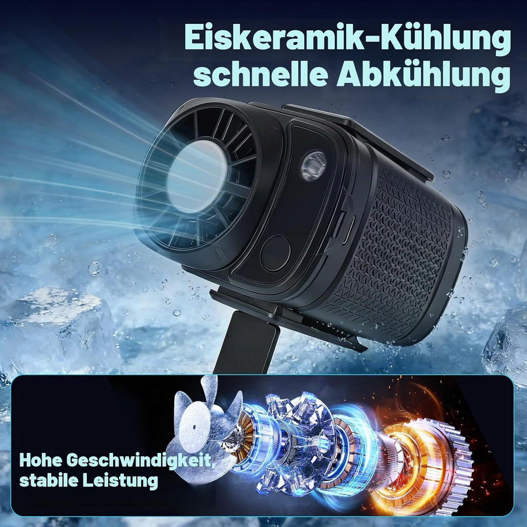 Taillen-Clip-Lüfter, tragbarer persönlicher Kühlventilator, 13000 U/min, 5 Geschwindigkeiten, verste