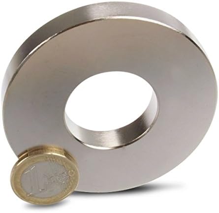 Ringmagnet Ø 70,0 x 30,0 x 10,0 mm (magnets4you) - Magnetring aus N42 Nickel - hält 45 kg, Neodym Su