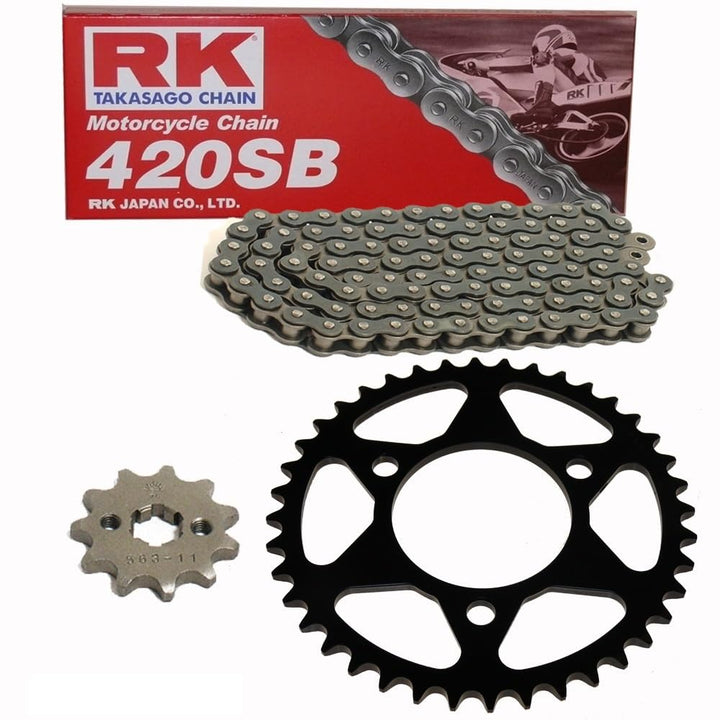 Kettensatz geeignet für Honda Z 50 Monkey 71-79 Kette RK 420 SB 78 offen 12/37