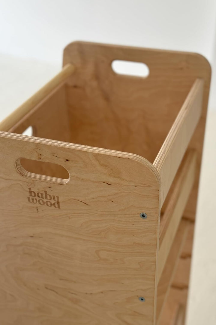 Lernturm aus Holz extra sicher | Montessori Küchenhelfer | Küchenhelfer | Verstellbare Plattform | K