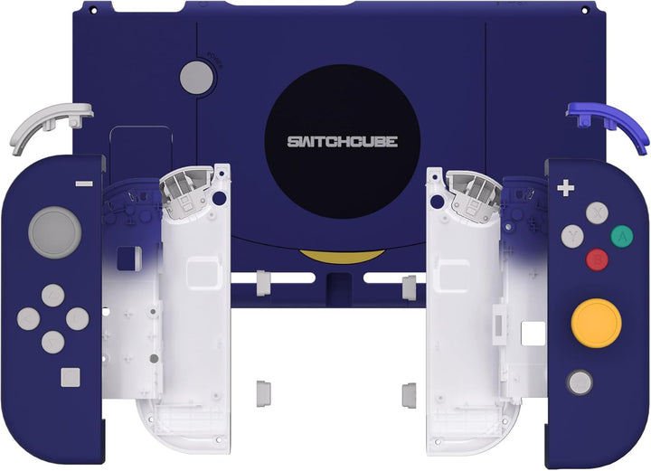 eXtremeRate Hülle Case für Nintendo Switch Joycon/Konsole, DIY-Back Shell & Kickstand & Joy Con Abde