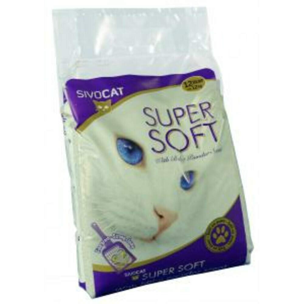 123002 Katzenstreu Sivo Soft plus Babypuderduft, 12 L
