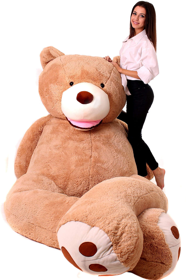 MKS XXL Teddybär mit Waschbarem Bezug | 340 cm Kuschelbär | Riesen Teddy mit strapazierfähigem Reiss