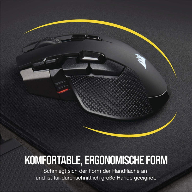 Corsair Ironclaw Wireless RGB, Wiederaufladbare Optisch Gaming Maus mit Slipstream Technologie (18.0