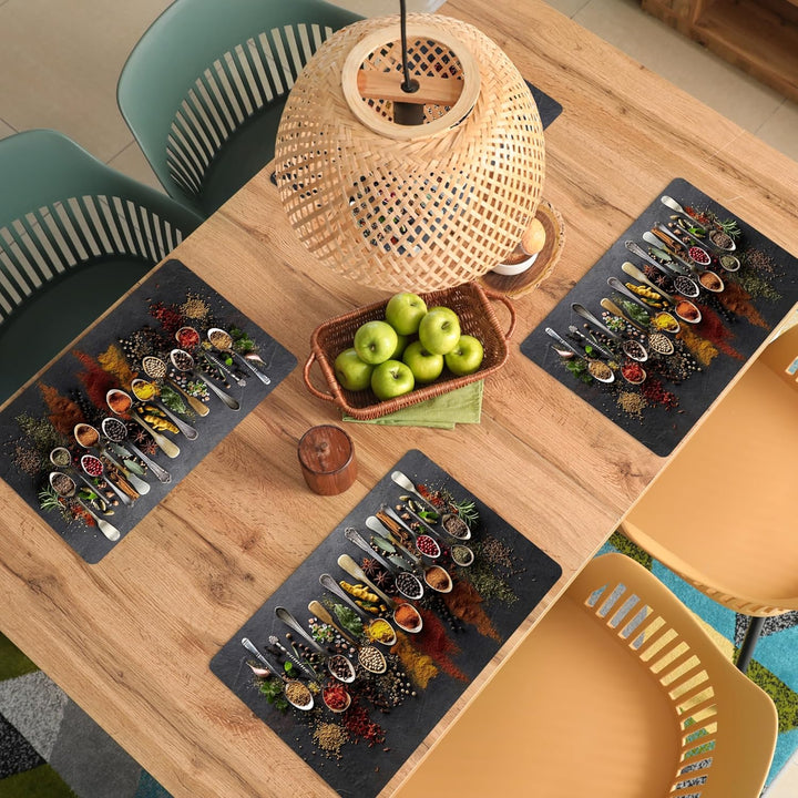 KitchenYeah© Platzsets Abwaschbar 6-Teilig 45x30 cm Tischsets Platzdeckchen Platzset Unterlage Tisch