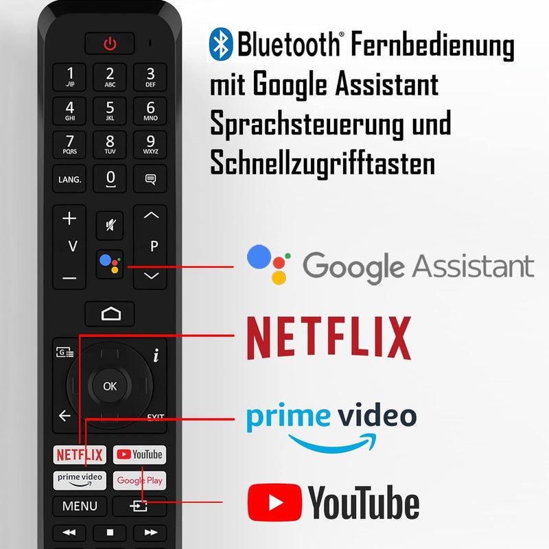 TELEFUNKEN QU50AN900M 50 Zoll QLED Fernseher/Android Smart TV (4K Ultra HD, HDR Dolby Vision, Triple