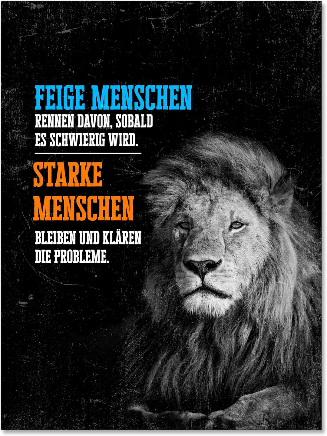 wandmotiv24 Leinwandbild Motivation, 80x60cm, Hochformat, Starke Menschen, Deko, Bilder auf Leinwand