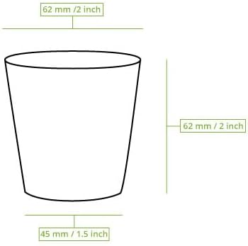 BIOZOYG 100 Stück Kaffeebecher Pappbecher 100ml / 4 oz Ø 62 mm weiss - Einwegbecher plastikfrei - Be