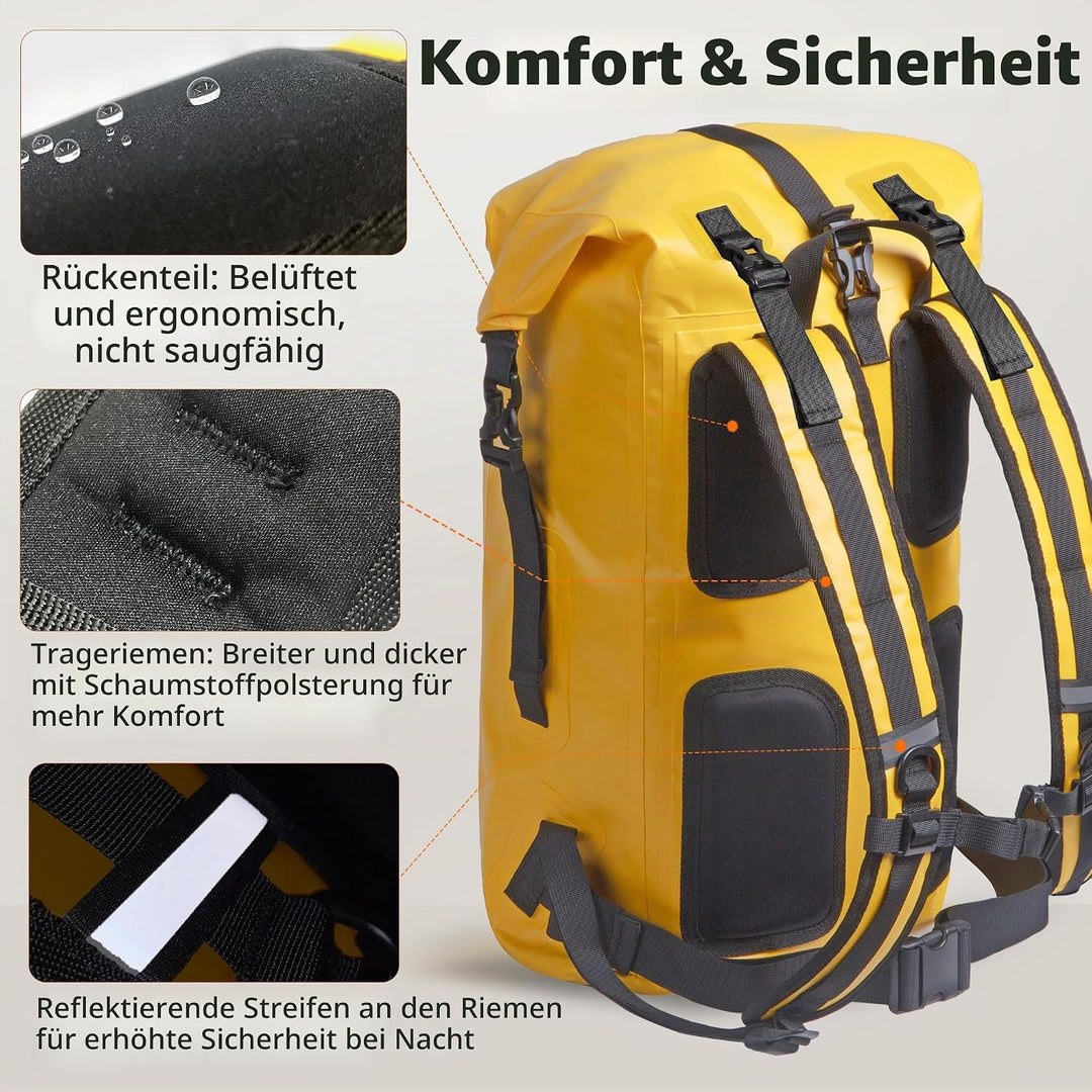 Origem Wasserdichter Rucksack, 35L/55L/85L Rolltop Rucksack Wasserdicht, Dry Bag mit Computereinsatz
