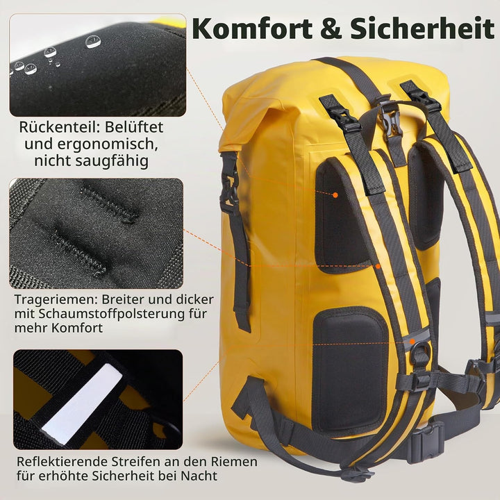 Origem Wasserdichter Rucksack, 35L/55L/85L Rolltop Rucksack Wasserdicht, Dry Bag mit Computereinsatz