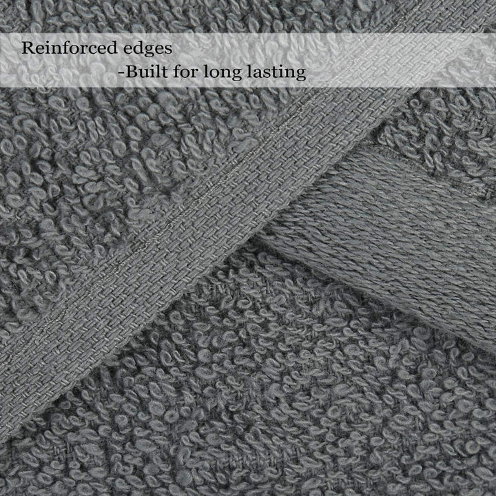 RAJRANG Hand Towel-Cotton Terry fabric-Grey-6-Pcs 40 X 71 cm Grau 6, Grau 6