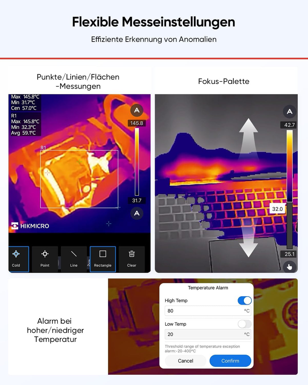 HIKMICRO Minie Wärmebildkamera - iOS/Android, 192×192 SuperIR Bildverbesserung, 25Hz, für Smartphone