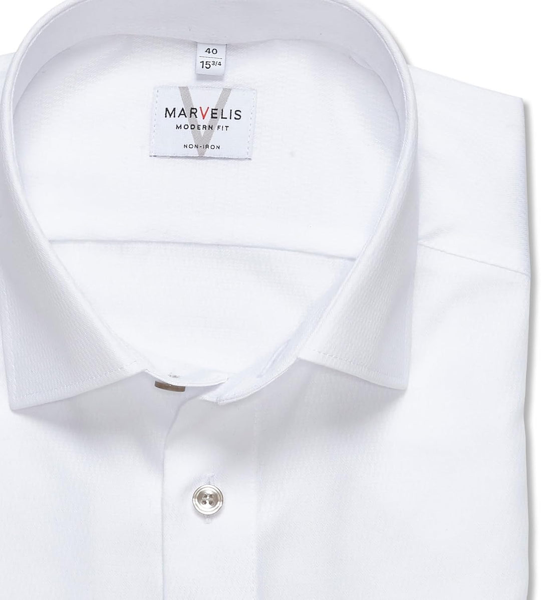 Marvelis Herren Businesshemd Langarm 720814,Einfarbig,Modern Fit,New Kent 42 Weiss 00, 42 Weiss 00