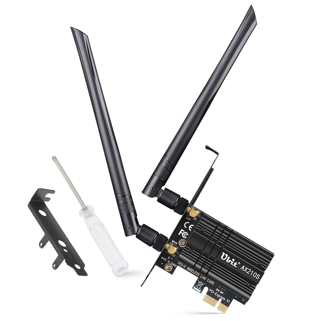Ubit WLAN Karte, Intel Dreiband Bis zu 5400Mbit/s WLAN Karte mit Bluetooth 5.2 6GHz / 5GHz / 2.4GHz