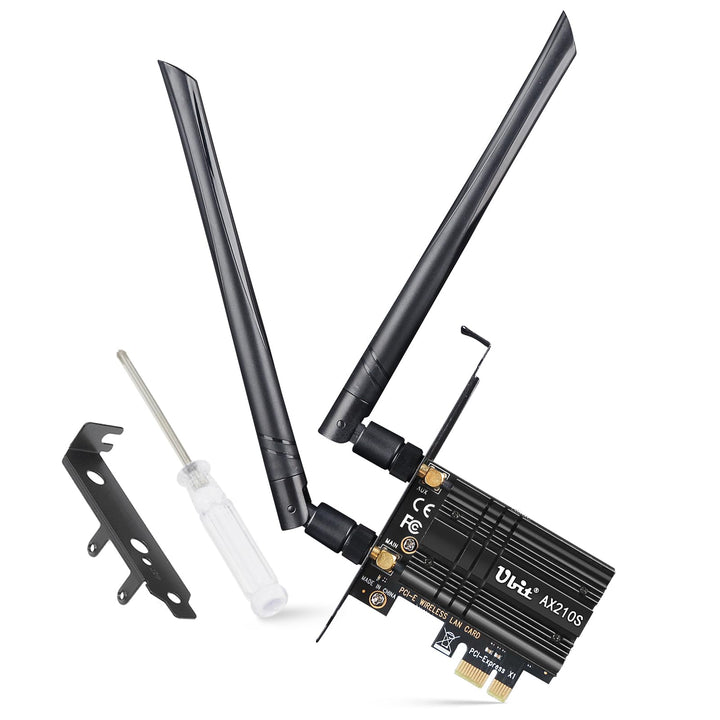 Ubit WLAN Karte, Intel Dreiband Bis zu 5400Mbit/s WLAN Karte mit Bluetooth 5.2 6GHz / 5GHz / 2.4GHz