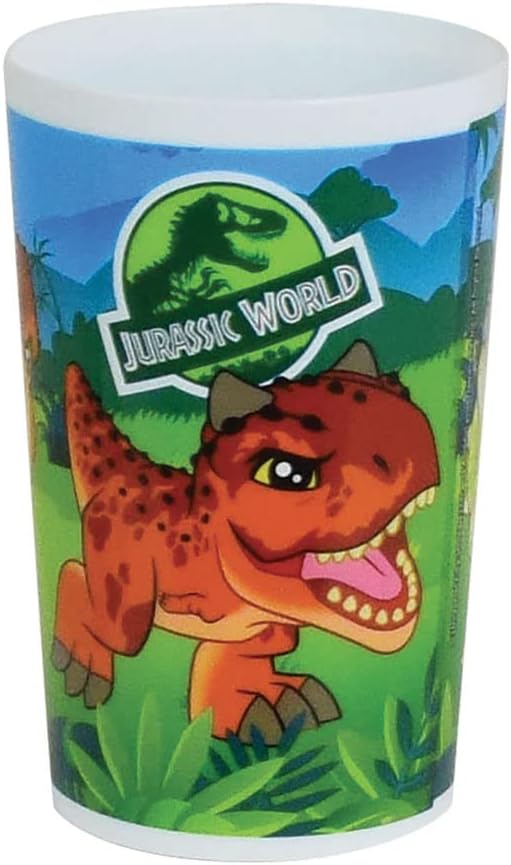Fun House 0066 Jurassic World Dinosaurier-Mahlzeitenset für Kinder mit 22 cm flacher Teller, 16 cm t