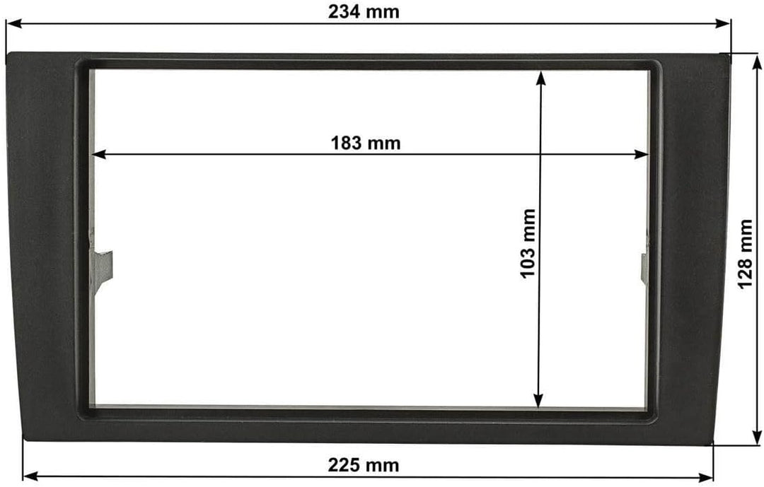 tomzz Audio 2403-044 Doppel DIN Radioblende Set kompatibel mit Audi A4 B7 8E 8H Seat Exeo 3R 3RN sch