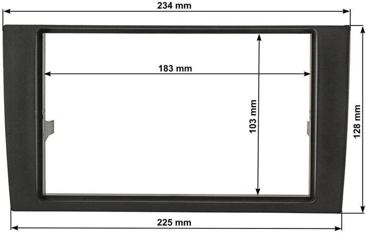 tomzz Audio 2403-044 Doppel DIN Radioblende Set kompatibel mit Audi A4 B7 8E 8H Seat Exeo 3R 3RN sch