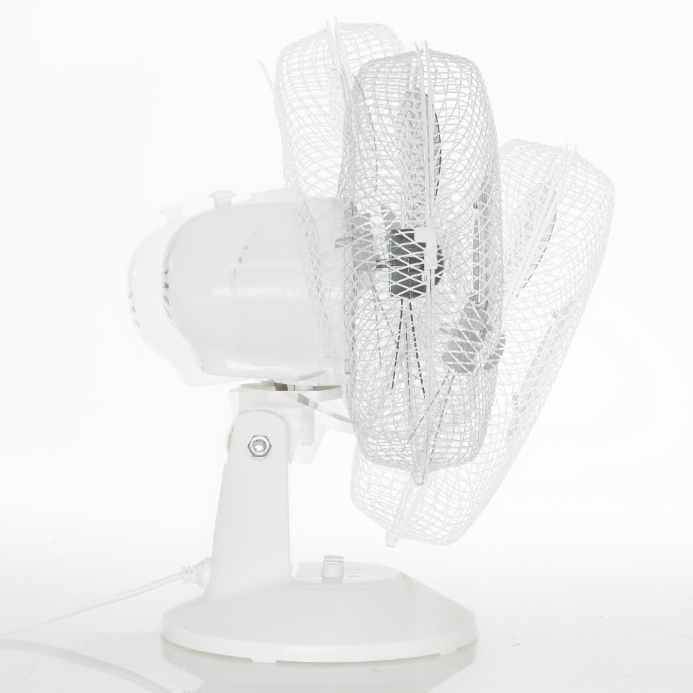 TROTEC Tischventilator TVE 10 – 25 Watt, oszillierend 80°, 2 Stufen, Ø 23 cm, sehr leise, weiss 23 c