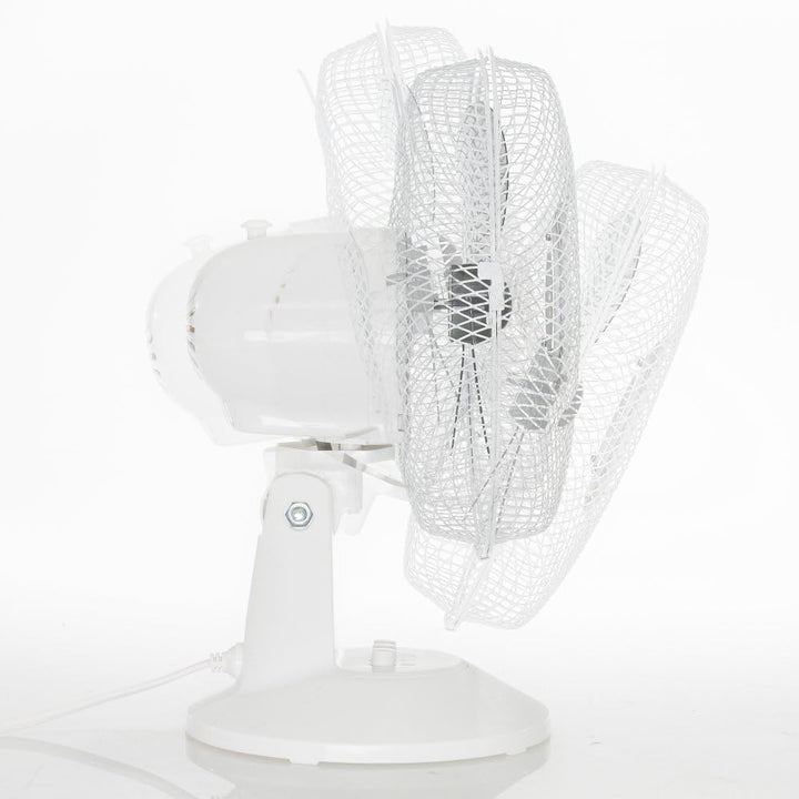 TROTEC Tischventilator TVE 10 – 25 Watt, oszillierend 80°, 2 Stufen, Ø 23 cm, sehr leise, weiss 23 c