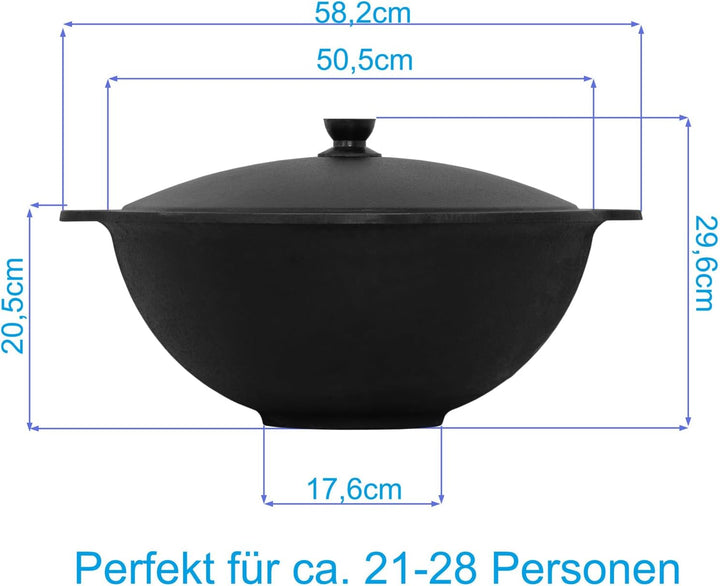 Ø44 Uchag 2mm stahl Utschak Feuerstelle Utschag Campingofen 16L Kazan Kasan (flacher Boden) Feldküch