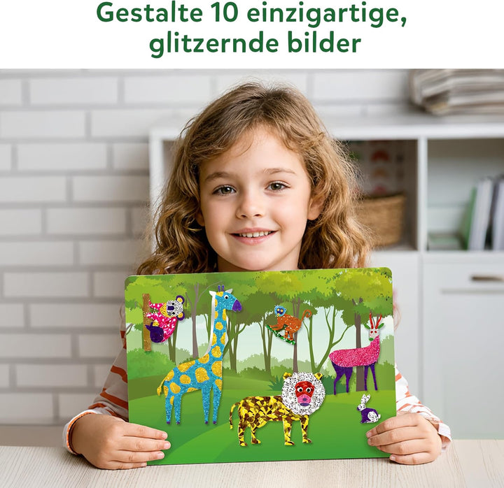 Skillmatics Kunst & Bastelaktivität- Folienspass Tiere, Schmutzfreie Kunst für Kinder, Bastelsets, D
