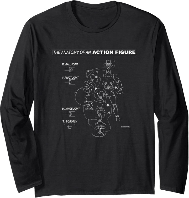 Batman Action Figure Anatomy Langarmshirt