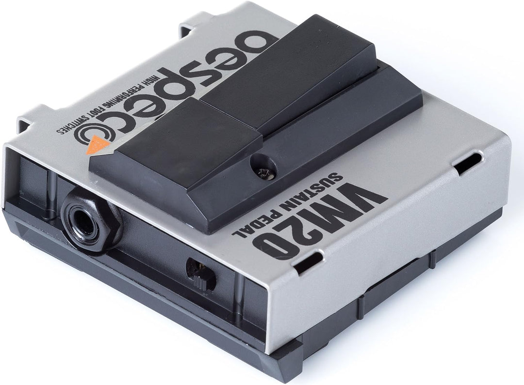 Bespeco VM20 Sustain-Pedal, Fussschalter, silberfarben
