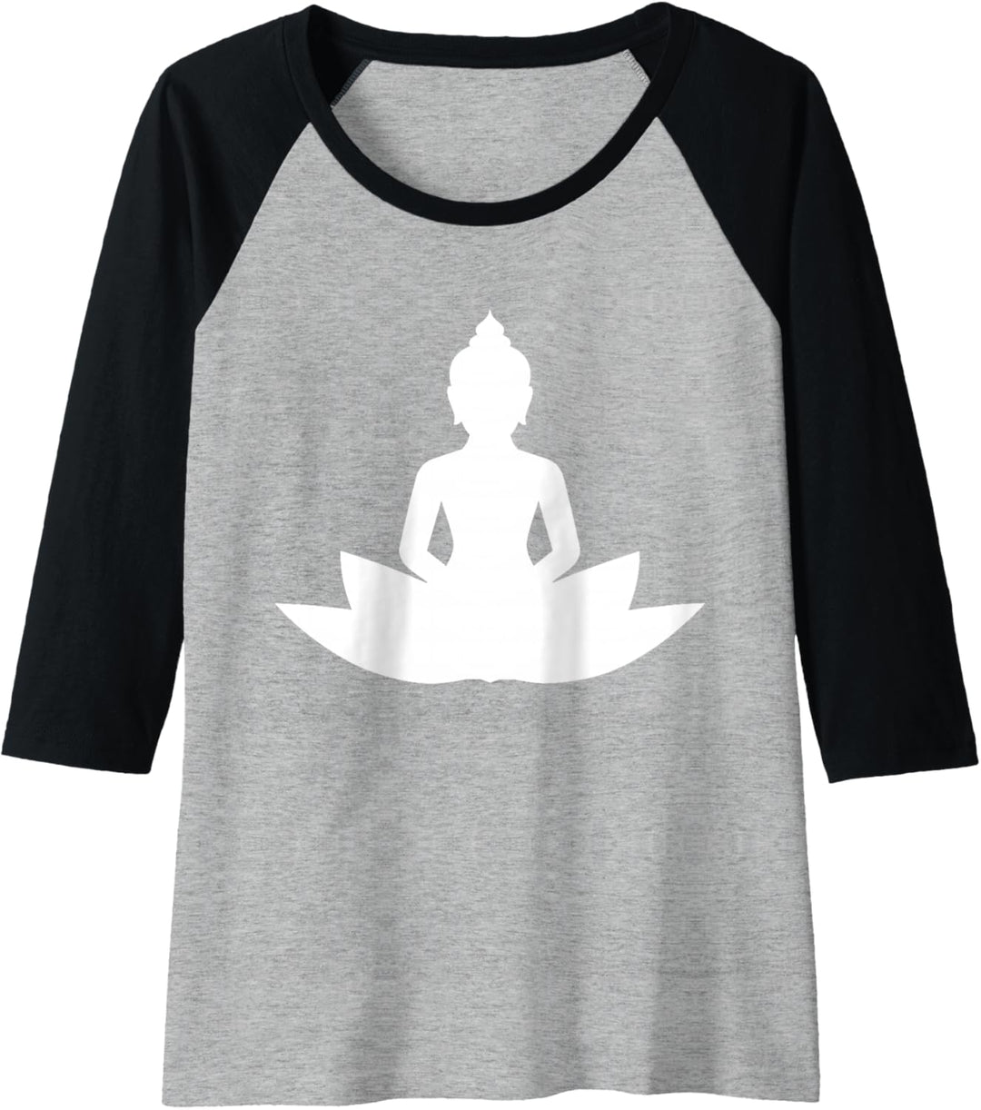 Buddha Lotus Blume Meditation Buddhistisch Raglan