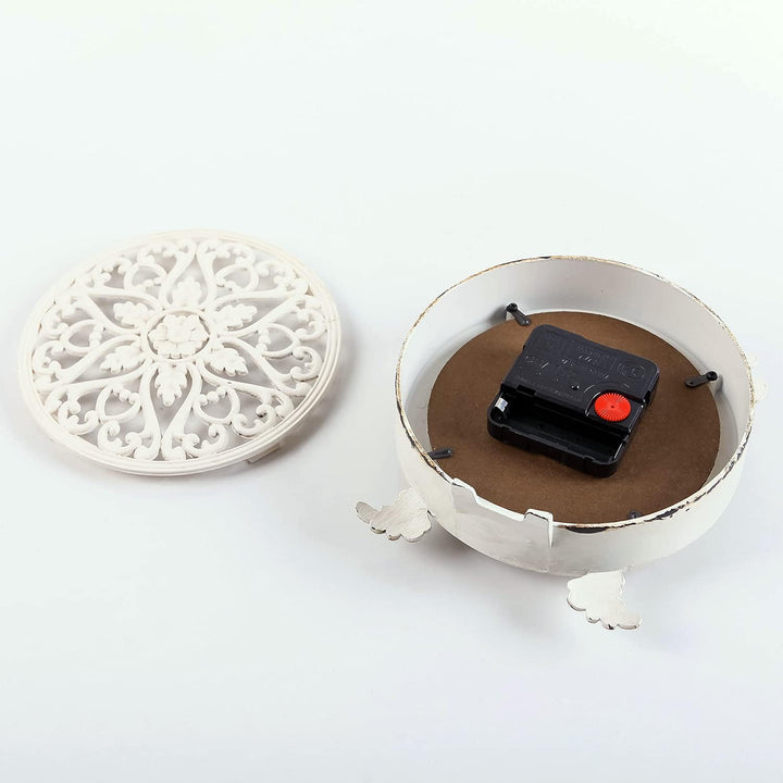 NIKKY HOME Vintage Tischuhr, Regal Schreibtischuhr, batteriebetrieben, Retro-Design, schicke Heimdek