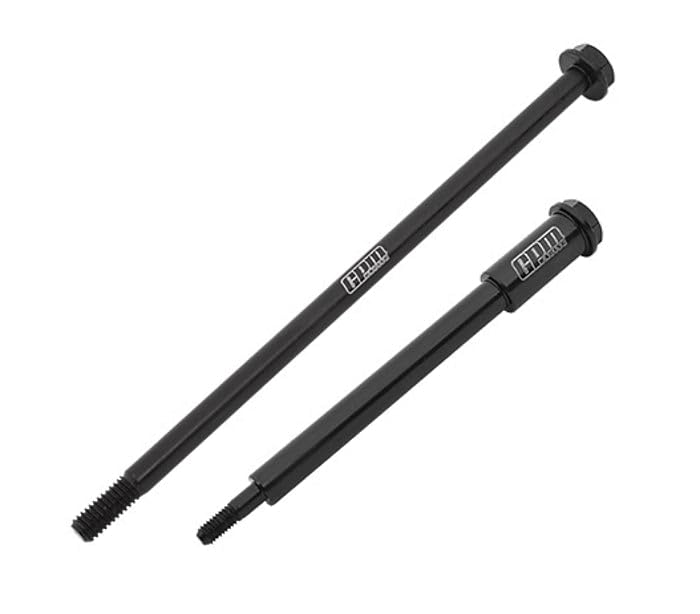 GPM Medium Carbon Steel Front and Rear Wheel Axle Set for LOSI 1:4 Promoto-MX Motorcycle Dirt Bike R