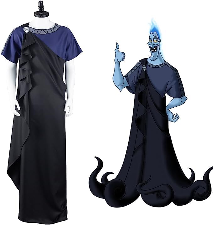 Hercules Cosplay Hades Kostüm Griechische Gott Hades Robe Hercules Fancy Dress Kostüm für Herren Hal