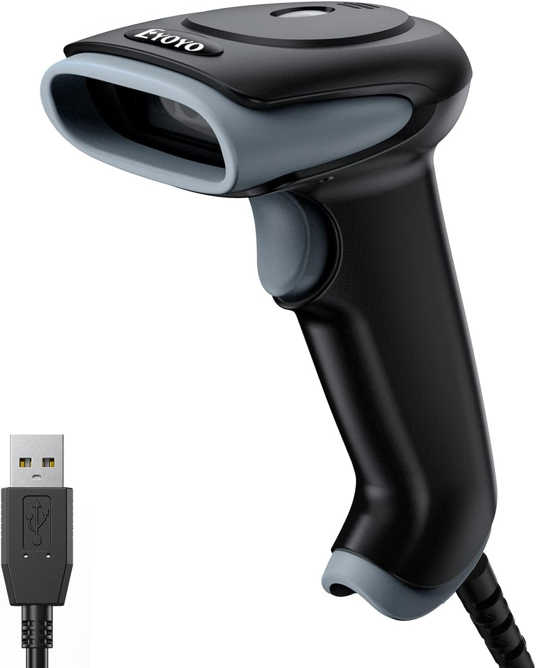 Eyoyo Barcode Scanner 1D 2D QR kabelgebunden, QR Code Scanner Handheld Barcode Leser für PC, Mac, La