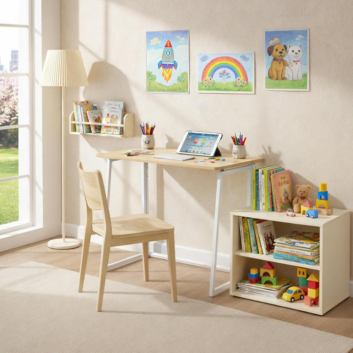 1 Stück Klein Klapptisch Schreibtisch 80CM Breite Computertisch Laptoptisch Klappbar Laptop Computer
