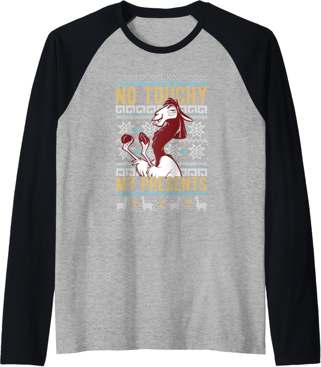 Disney Emperor's New Groove Kuzco No Touchy Ugly Weihnachten Raglan