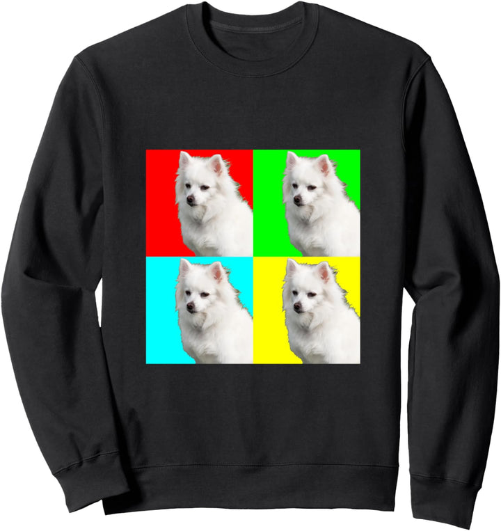 Pop Art Dog American Eskimo Dog Sweatshirt