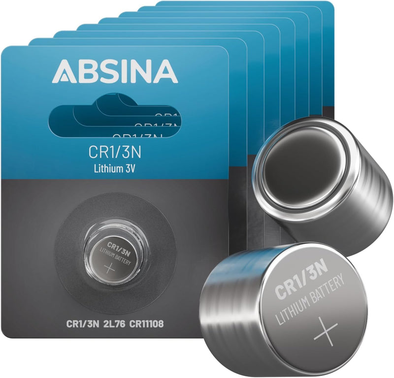 ABSINA 6X CR1/3N Batterie Lithium 3V - Batterie CR11108 auslaufsicher & mit Langer Haltbarkeit - Bat