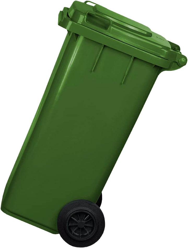 JESTIC Mülltonne Abfalltonne Reststofftonne 120L laufruhige Vollgummi-Räder NEU (grün)