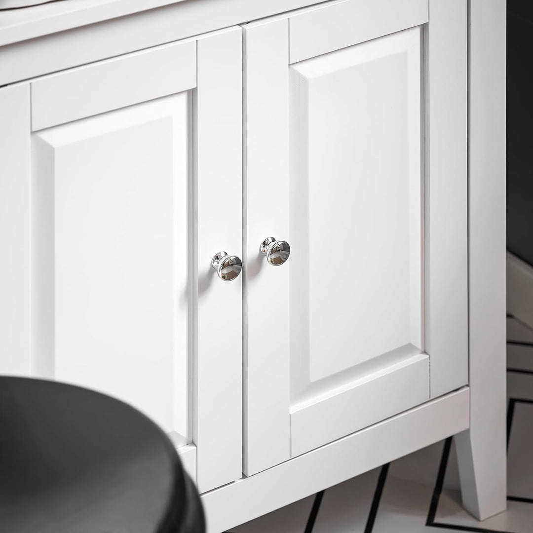 SoBuy Waschbeckenunterschrank – Badezimmer Unterschrank – Badschrank mit 2 Türen, grosser Stauraum &