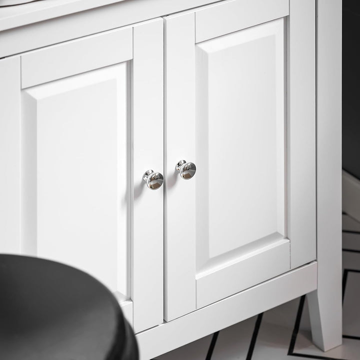 SoBuy Waschbeckenunterschrank – Badezimmer Unterschrank – Badschrank mit 2 Türen, grosser Stauraum &