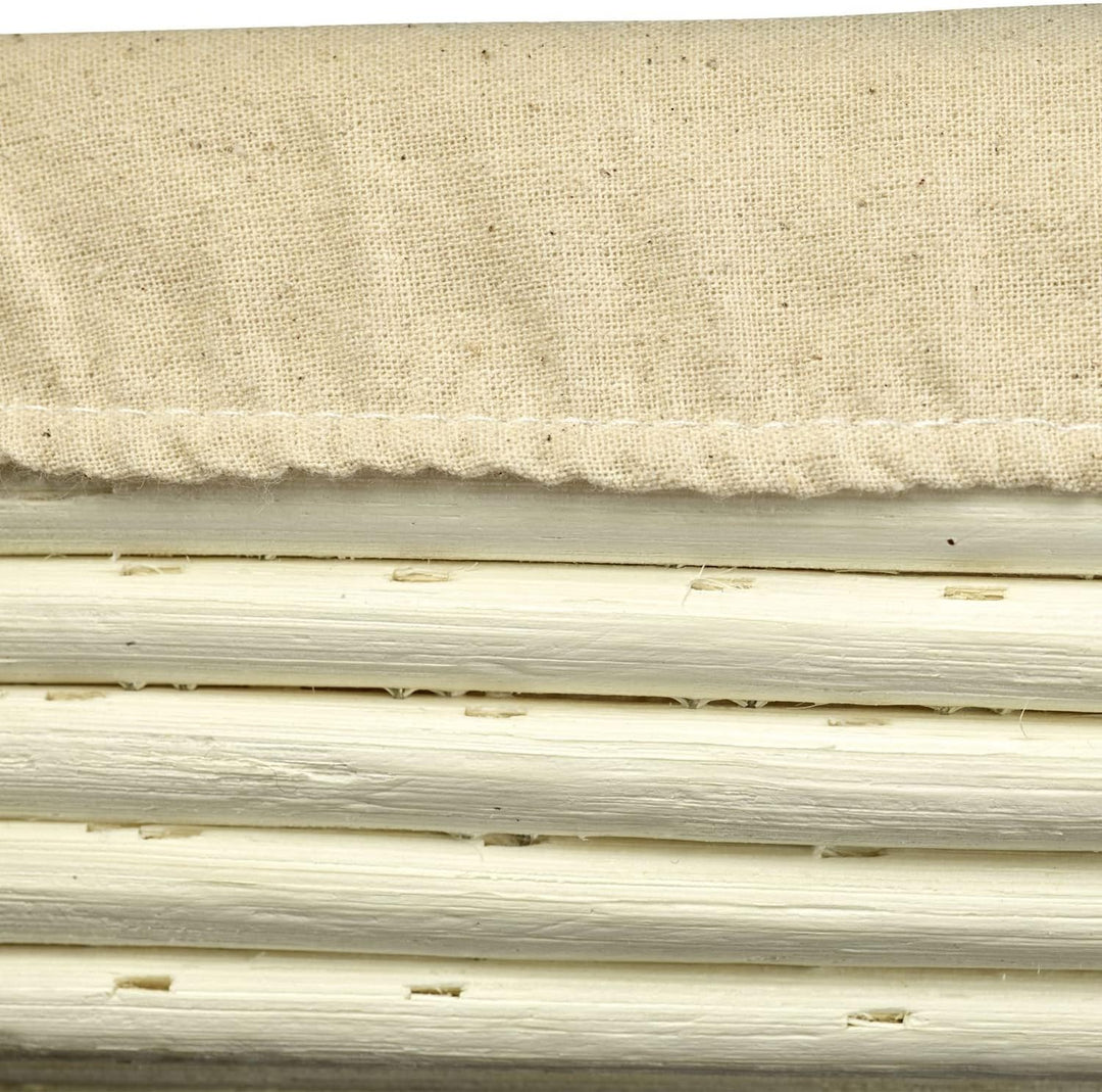 Westmark Gärkörbchen-Set, 2tlg., Gärkörbchen in Herzform + Bezug, Peddigrohr/Baumwolle, Hellbeige/Be