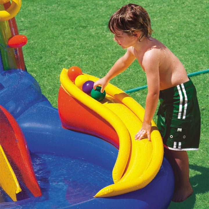 vidaXL Intex Aufblasbarer Pool Rainbow Ring Play Center 297x193x135cm 57453NP