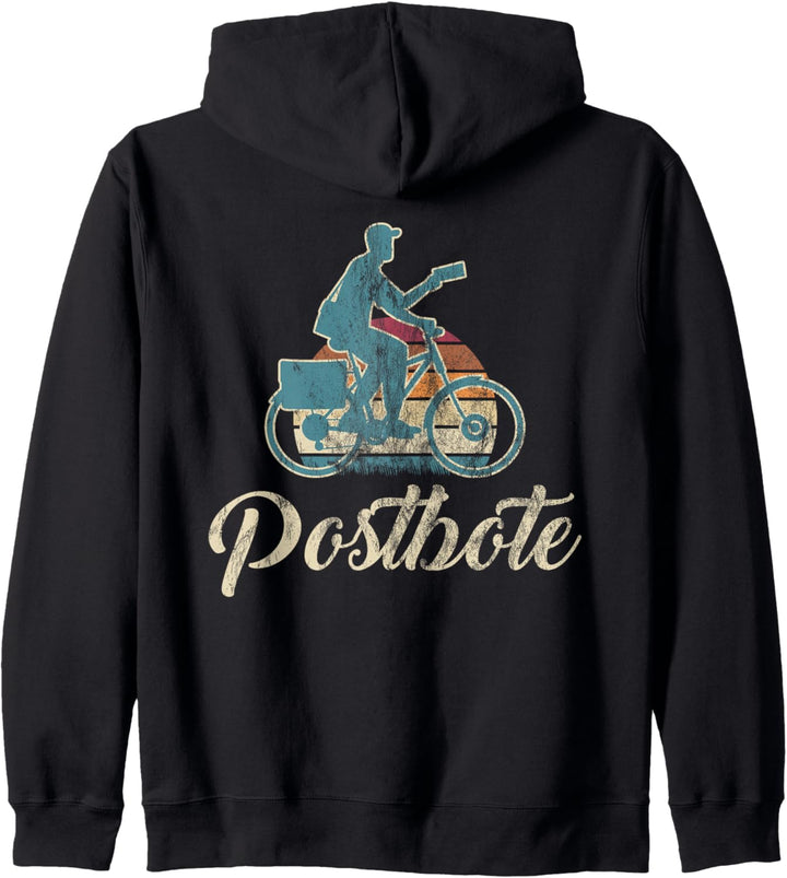 Postbote Retro Vintage Zusteller Briefträger Outfit Geschenk Kapuzenjacke