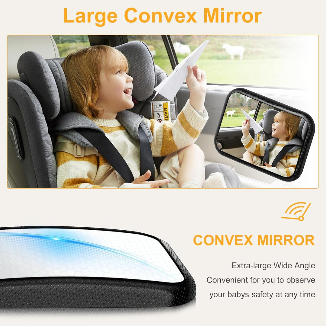 Spiegel Auto Baby Rückbank,360° Baby Autospiegel,rückspiegel für baby mit Haken Clip,baby spiegel Er