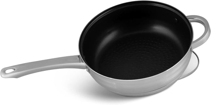 EDENBERG 12 TLG Topfset Induktion mit Pfanne, Edelstahl Kochtopf Set Induktion | Induktions Töpfe Se