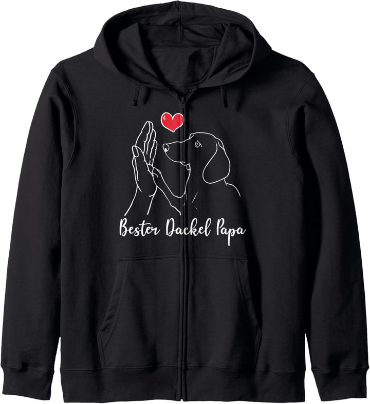 Bester Dackel Papa Shirt Best Dackel Dad Teckel Papa Kapuzenjacke